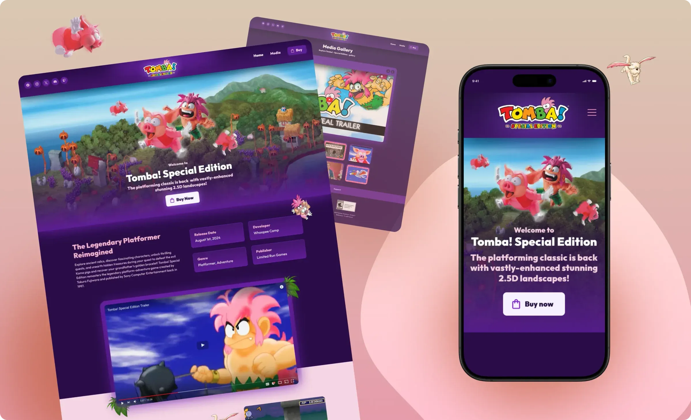 Driving Engagement for Tomba! Special Edition: Website for Vintage Game 