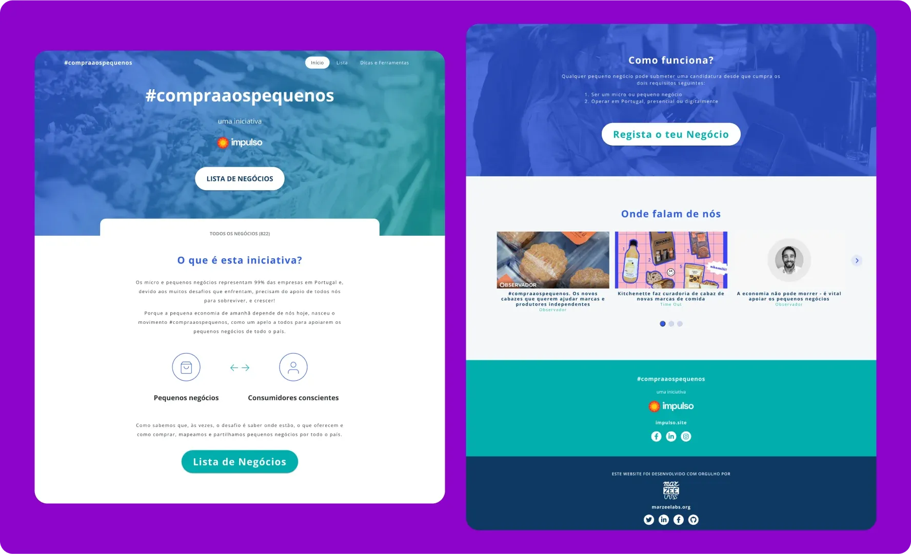 Design of the Homepage